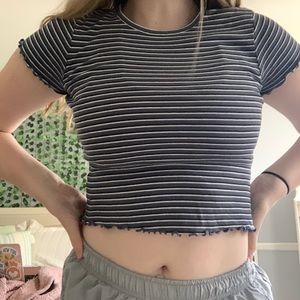 striped crop top